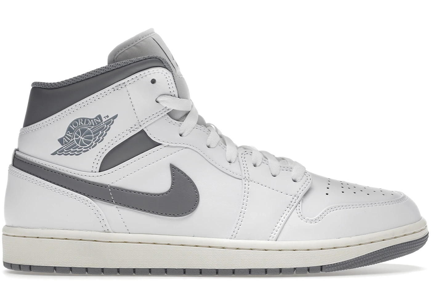 Air Jordan 1 Mid Neutral Grey Men's - 554724-135