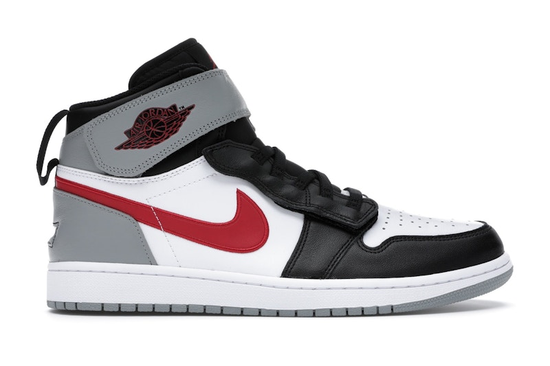 Jordan 1 High FlyEase Black Particle Grey Gym Red Men's - CQ3835-002