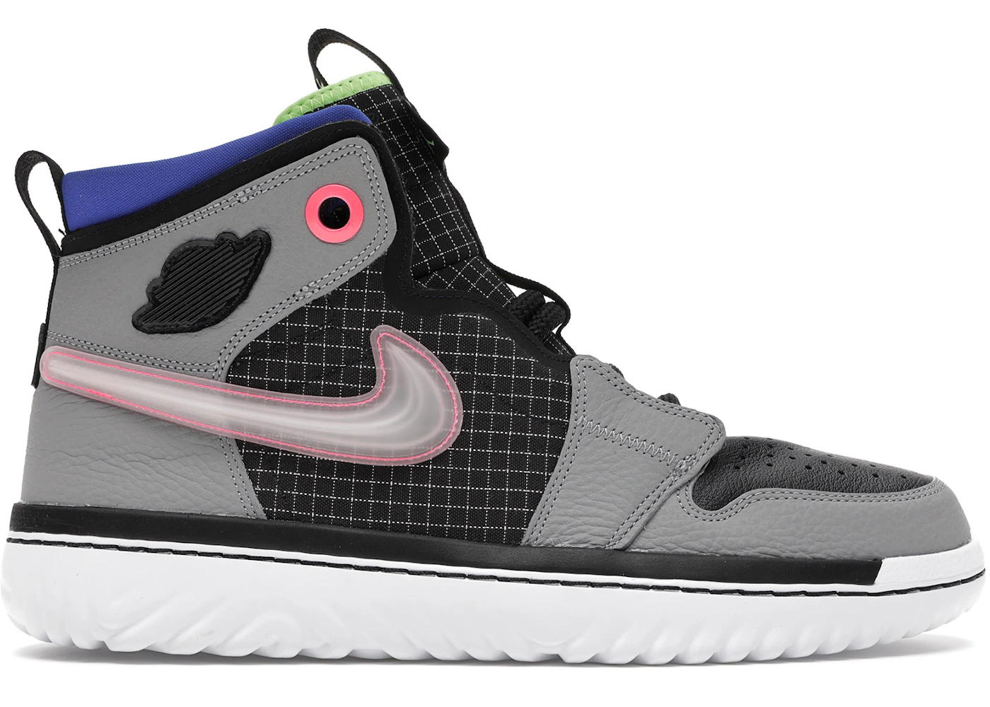 Jordan 1 High React Black Particle Grey Men's - AR5321-002