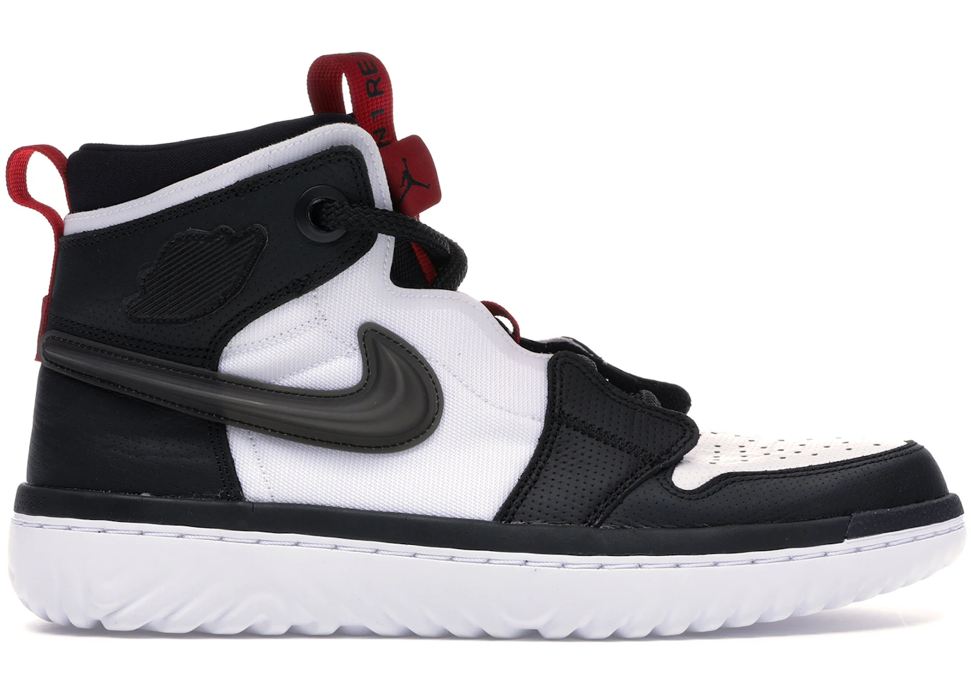 Jordan 1 High React Black White Gym Red Men's - AR5321-016