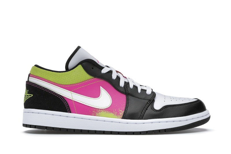 Jordan 1 Low Black Active Fuchsia Cyber Men's - CW5564-001