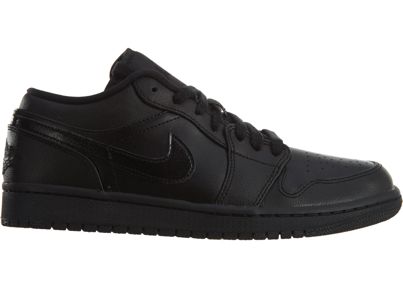 Jordan 1 Low Black Black Noir Men's - 553558-017
