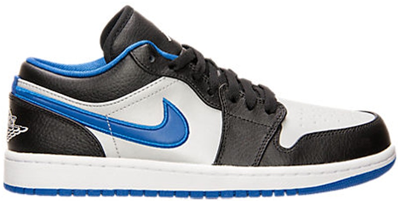 Jordan 1 Low Black Game Royal Metallic Platinum Men's - 553558-007