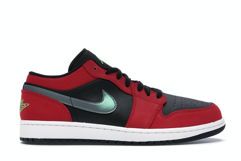 Jordan 1 Low Black Green Pulse Gym Red Men's - 553558-036
