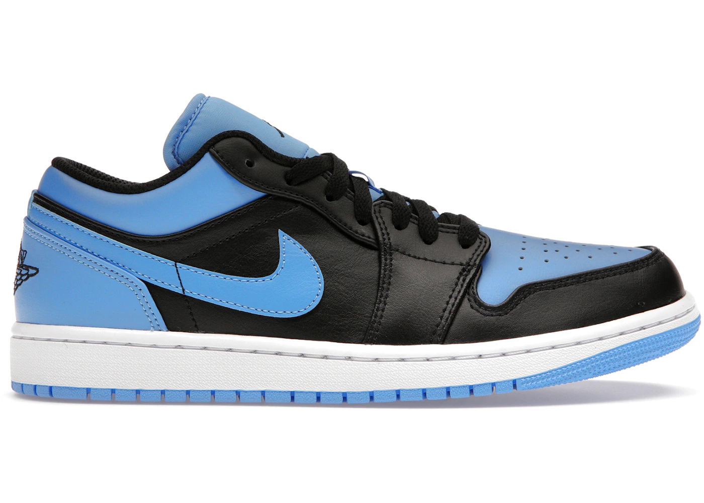 Jordan 1 Low Black University Blue Men's - 553558-041
