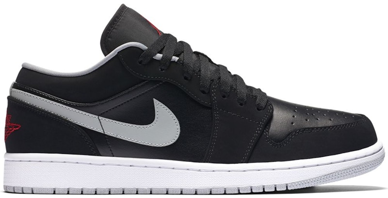 Jordan 1 Low Black Wolf Grey Men's - 553558-032