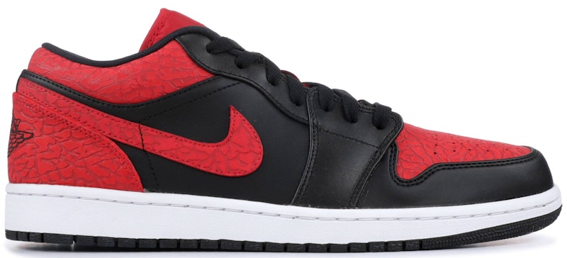 Jordan 1 Low Bred Elephant Print Men's - 553558-013