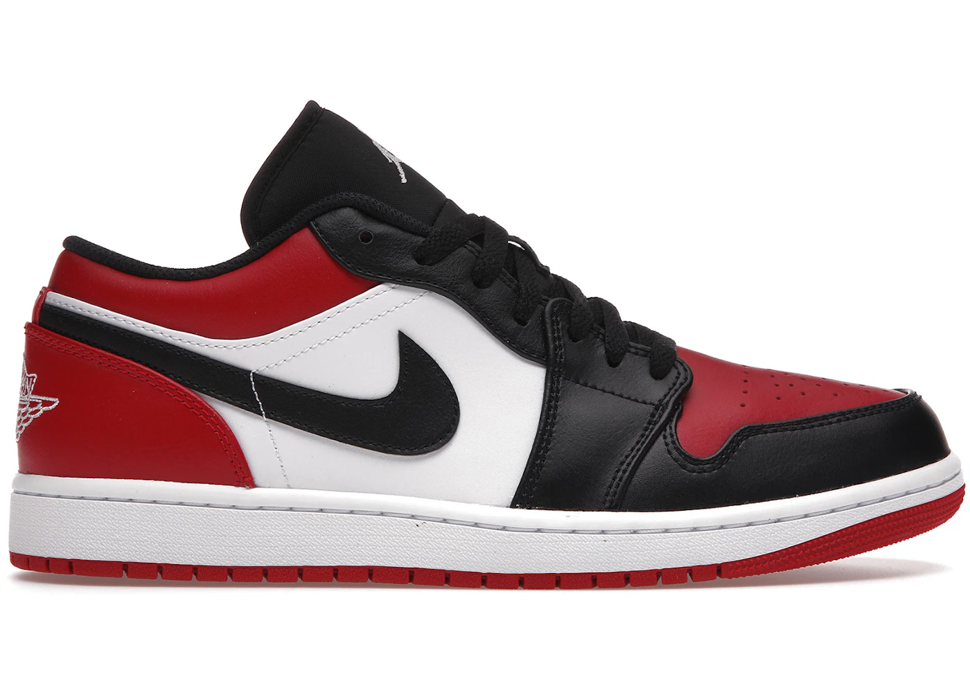 Jordan 1 Low Bred Toe Men's - 553558-612