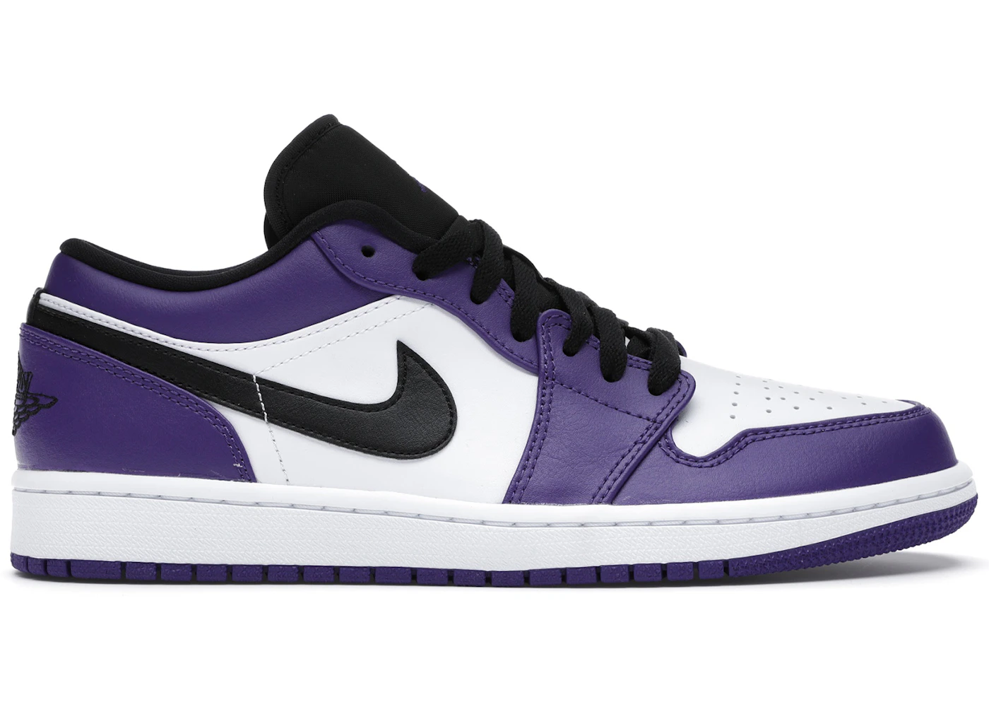 Jordan 1 Low Court Purple White Men's - 553558-500