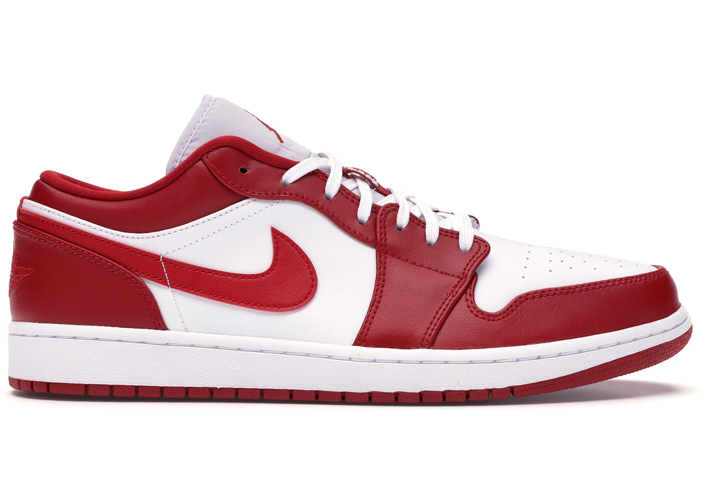 Jordan 1 Low Gym Red White Men's - 553558-611