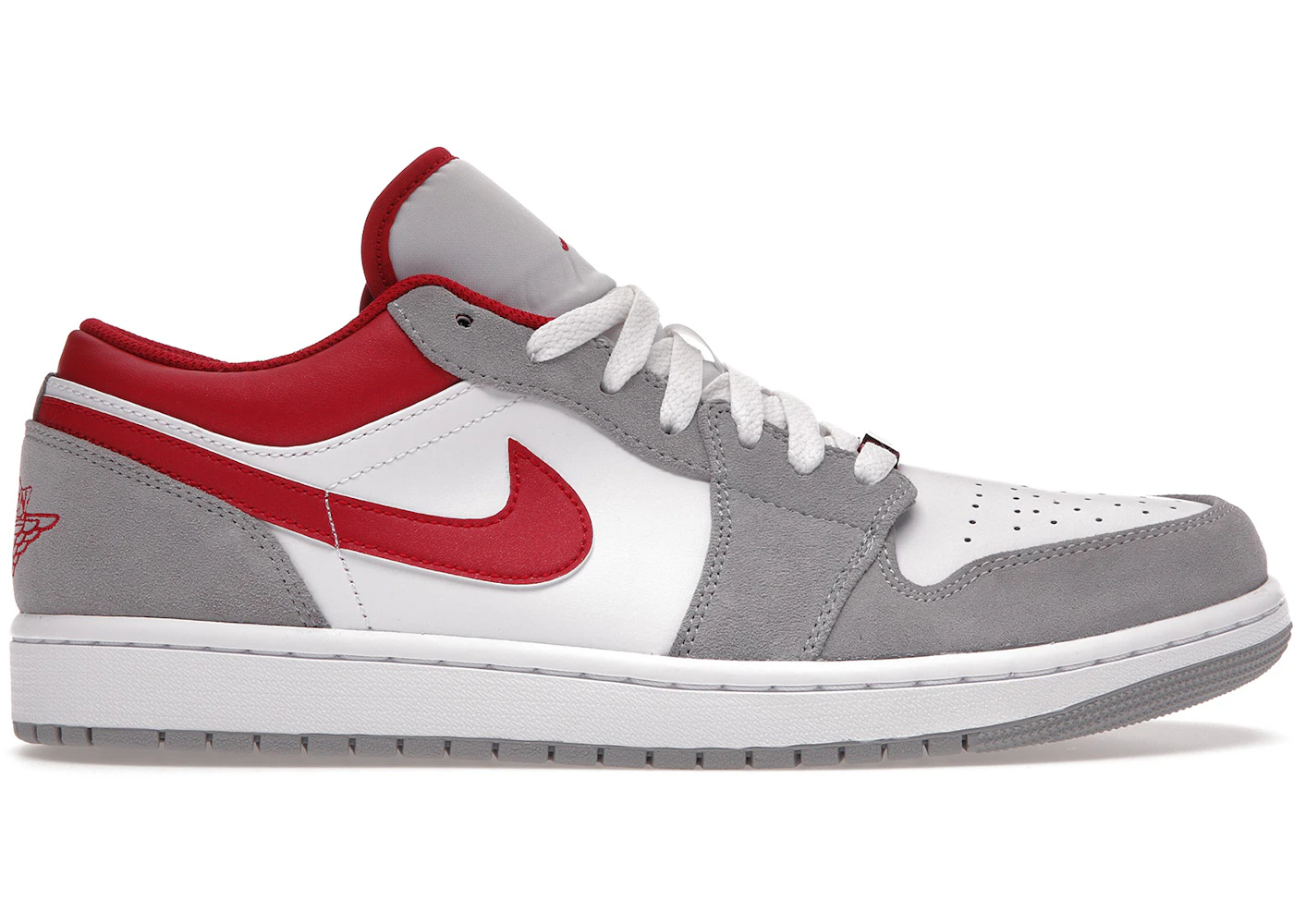 Jordan 1 Low SE Light Smoke Grey Gym Red Men's - DC6991-016