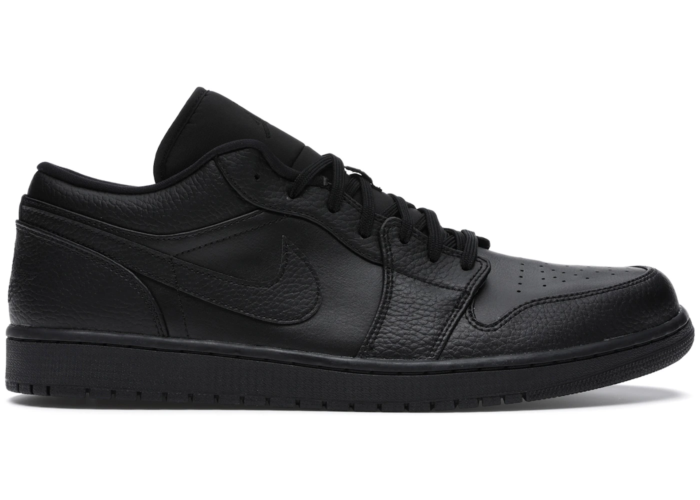 Jordan 1 Low Triple Black Men's - 553558-091