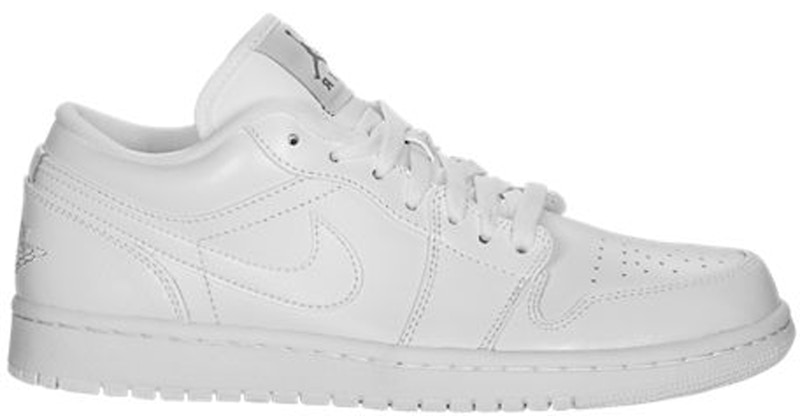 Jordan 1 Low Triple White Men's - 553558-100