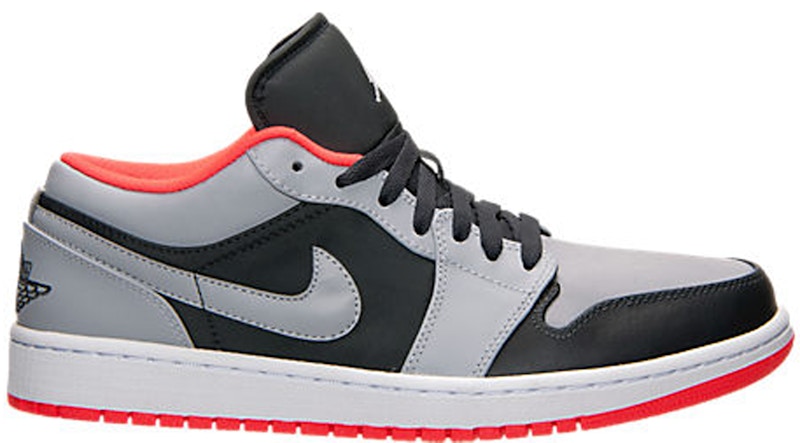 Jordan 1 Low Wolf Grey Infrared 23 Men's - 553558-022