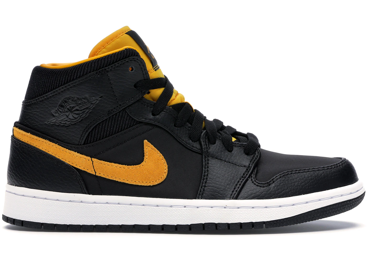 Jordan 1 Mid Black University Gold Men's - CI9352-001