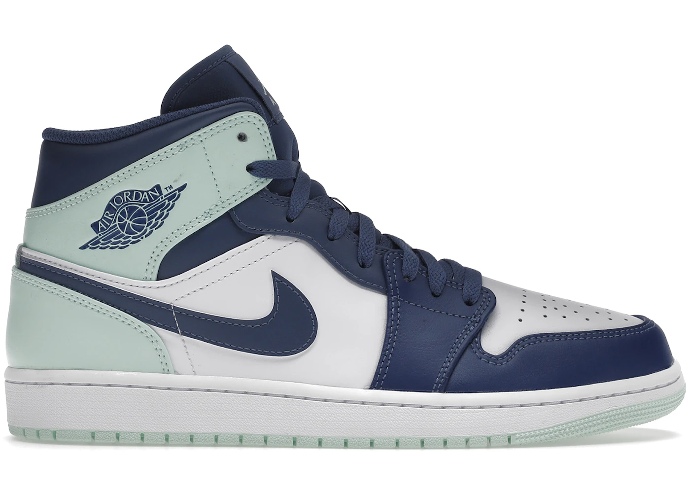 Jordan 1 Mid Mystic Navy Mint Foam Men's - 554724-413