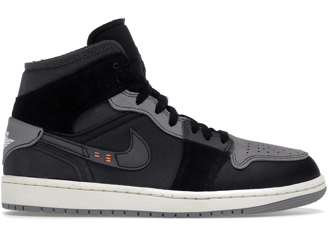 Jordan 1 Mid Craft Inside Out Black Men's - DM9652-001