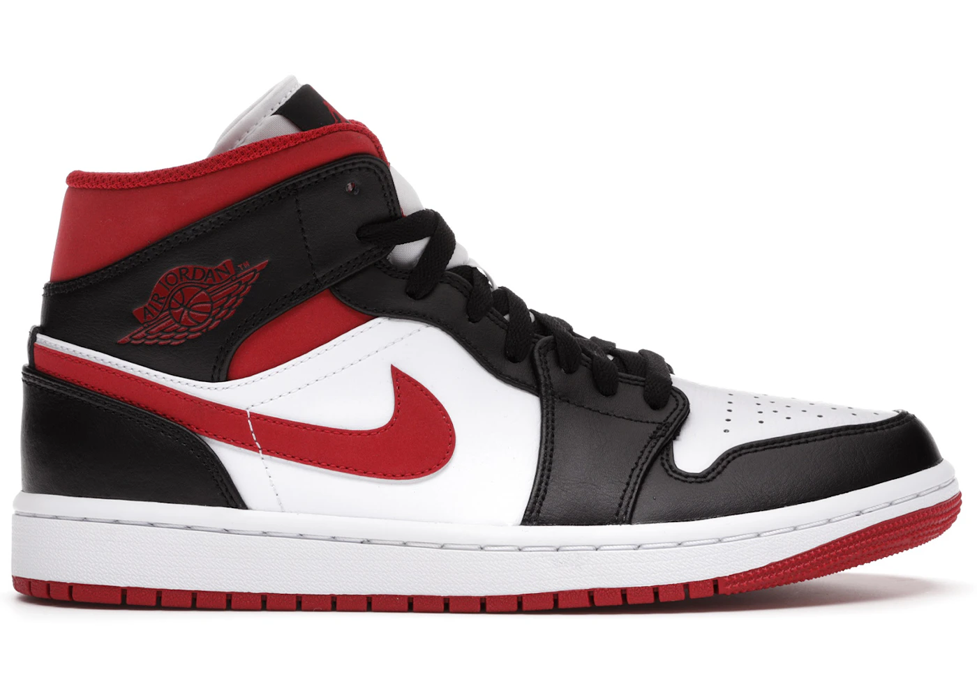 Jordan 1 Mid Gym Red Black White Men's - 554724-122