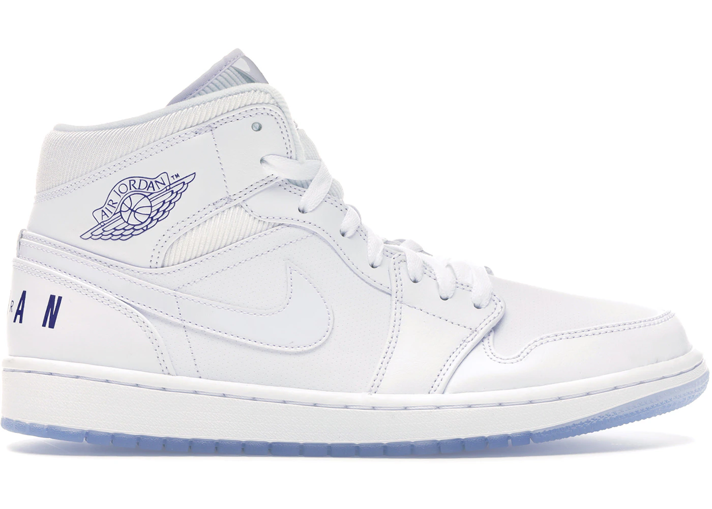 Jordan 1 Mid Pure White Men's - BQ6578-100
