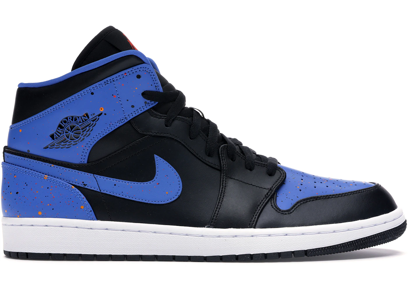 Jordan 1 Mid Royal Paint Splatter Men's - 554724-048