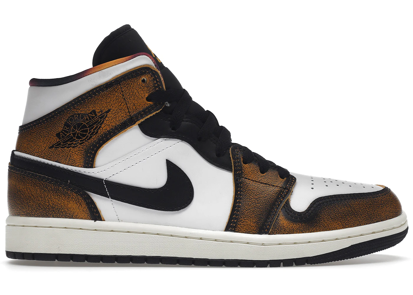 Jordan 1 Mid SE Orange Wear Away Men's - DQ8417-071