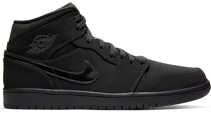 Jordan 1 Mid Triple Black (2020) Men's - 554724-056