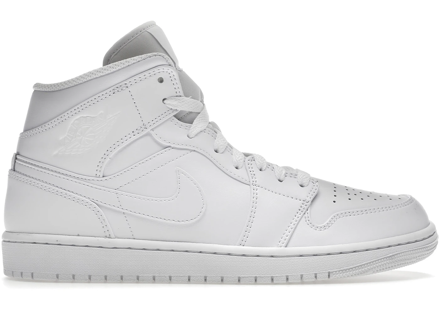 Jordan 1 Mid Triple White (2022) Men's - 554724-136
