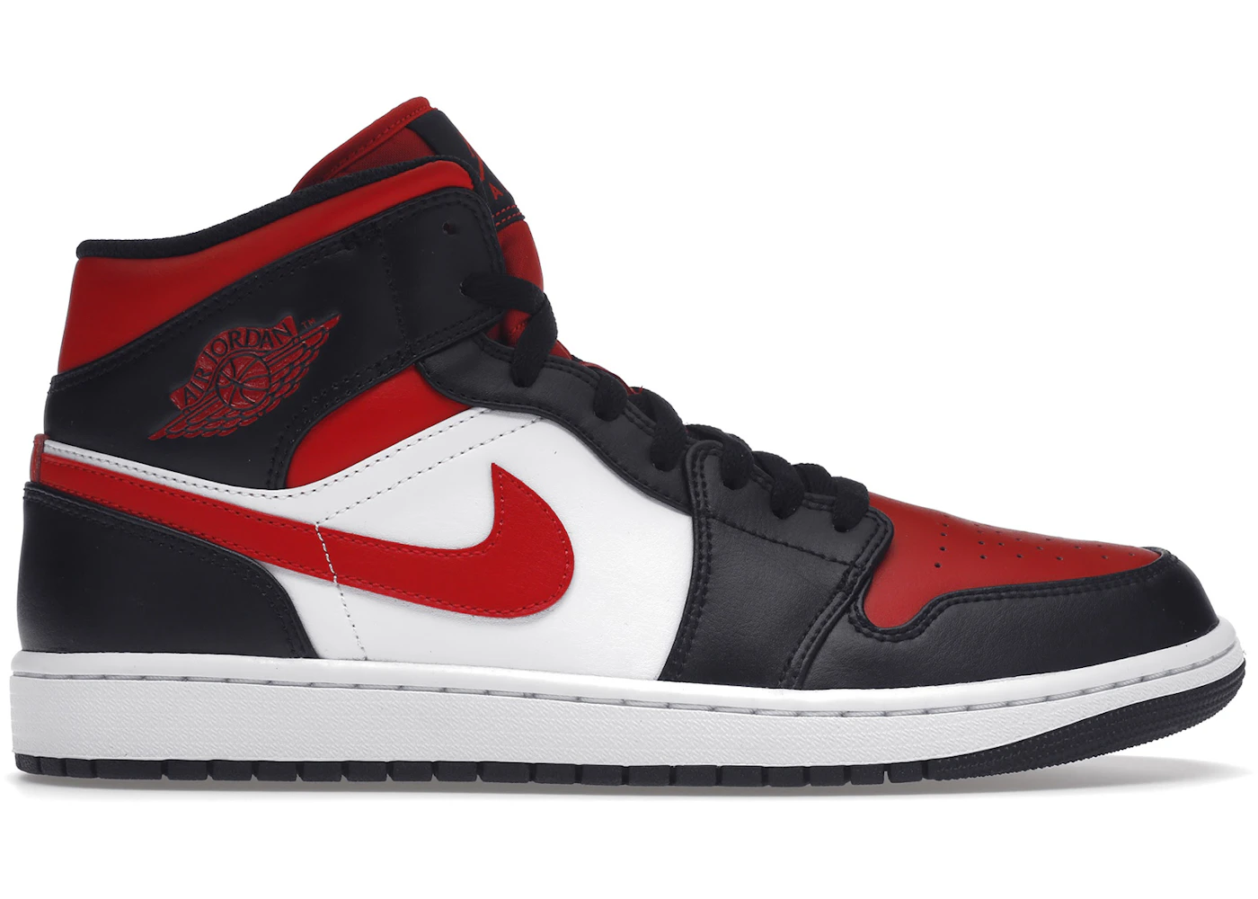 Jordan 1 Mid White Black Red (2022) Men's - 554724-079