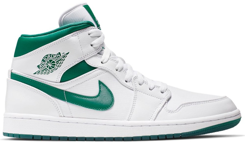 Jordan 1 Mid White Mystic Green Men's - CD6759-103