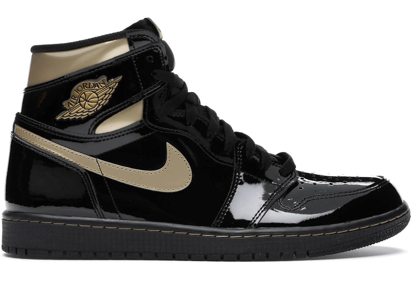 Jordan 1 Retro High Black Metallic Gold (2020) Men's - 555088-032