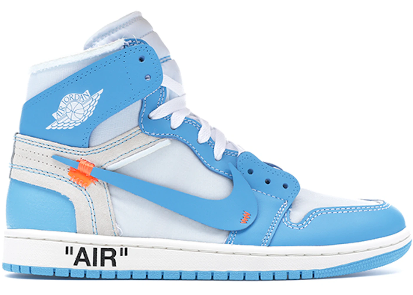 Jordan 1 Retro High Off-White University Blue Men's - AQ0818-148