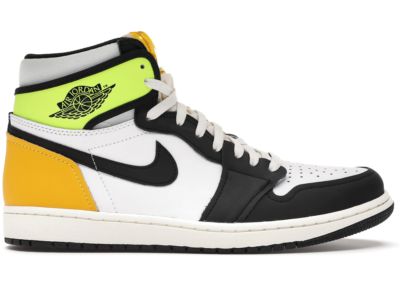 Jordan 1 Retro High White Black Volt University Gold Men's - 555088-118