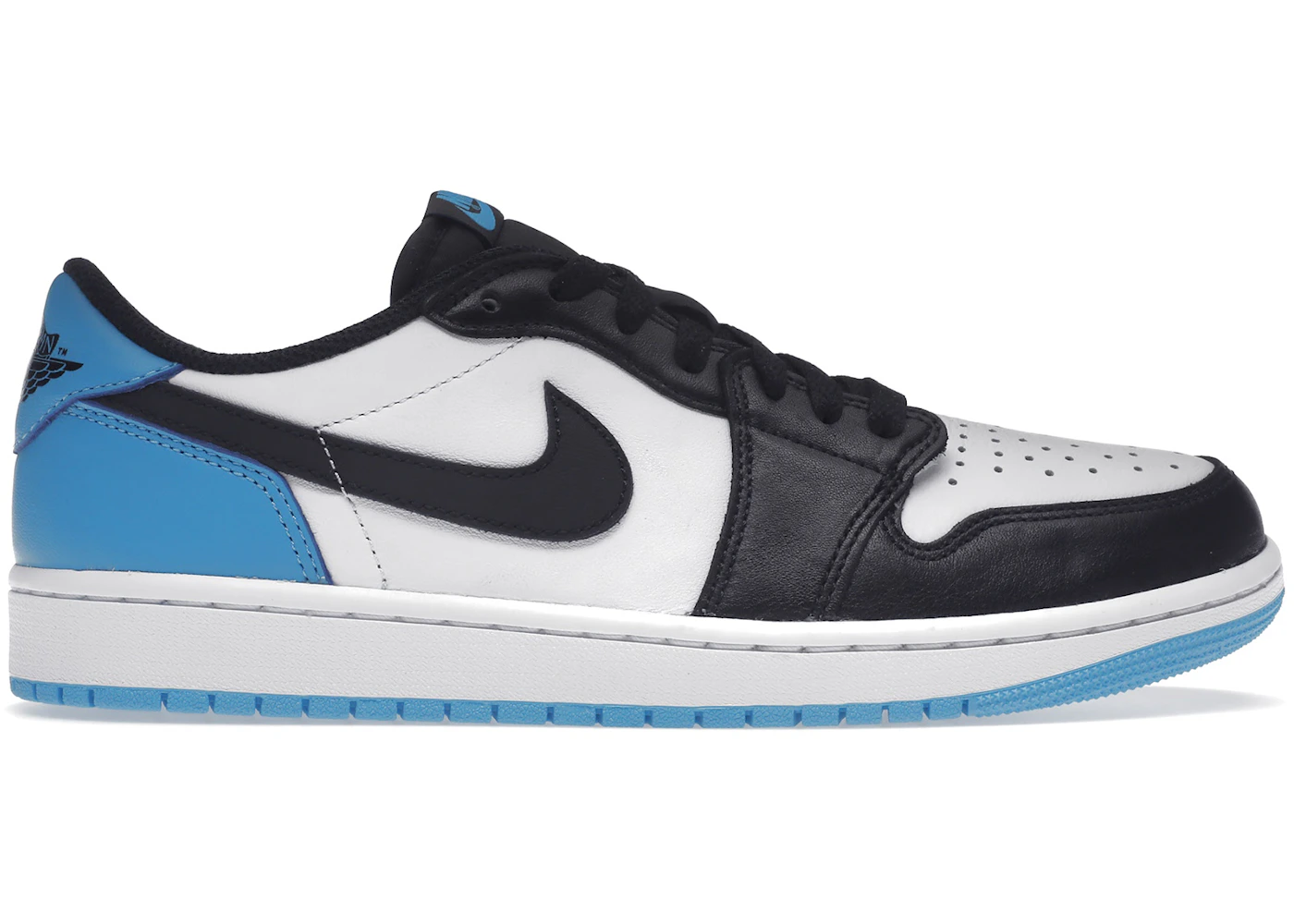 Jordan 1 Retro Low OG Black Dark Powder Blue Men's - CZ0790-104