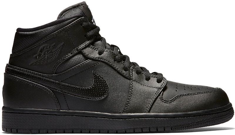 Jordan 1 Retro Mid Black (2017) Men's - 554724-034