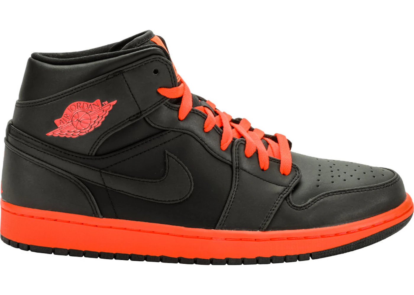 Jordan 1 Retro Mid Black Infrared Men's - 554724-043
