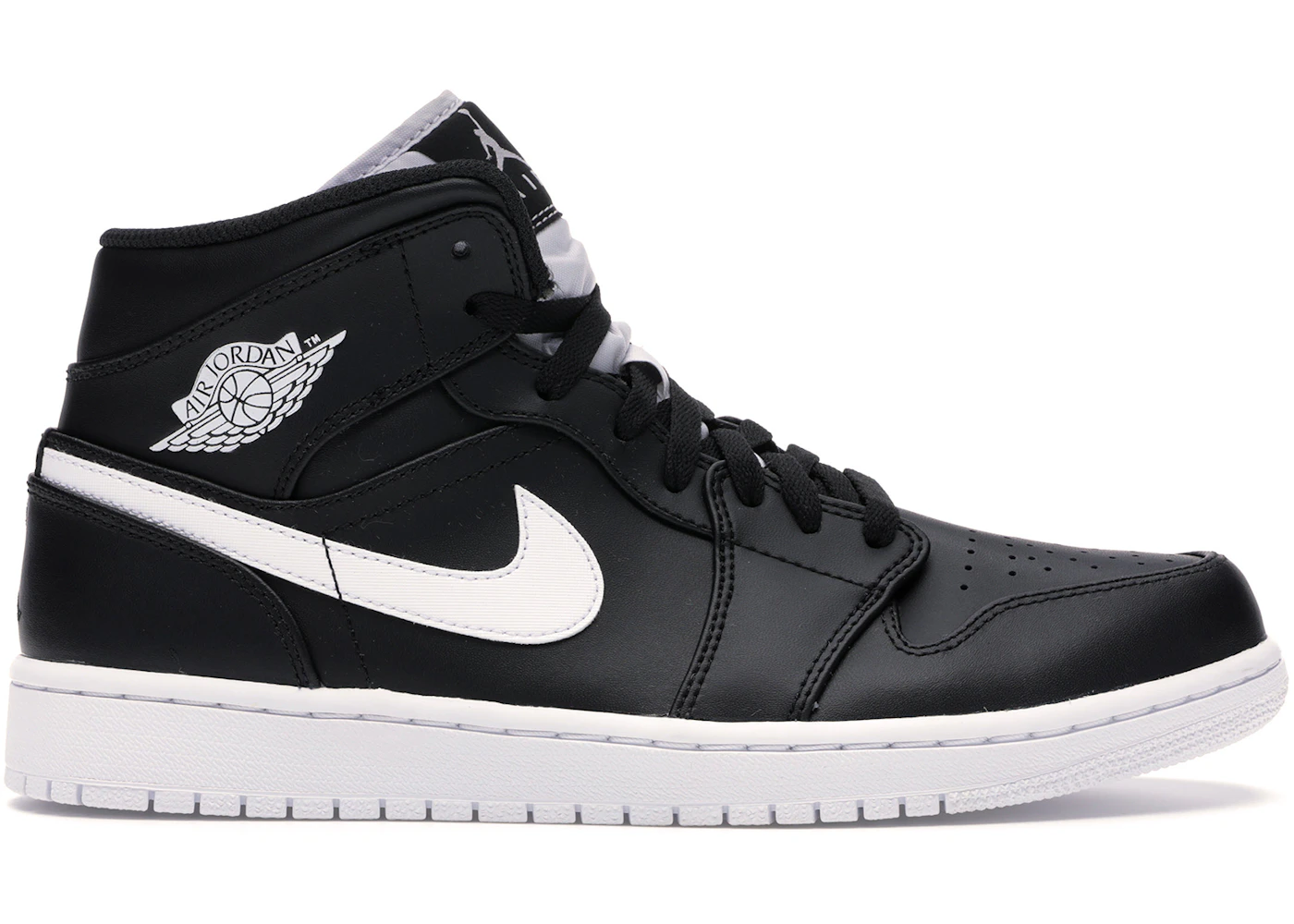 Jordan 1 Retro Mid Black White Men's - 554724-038
