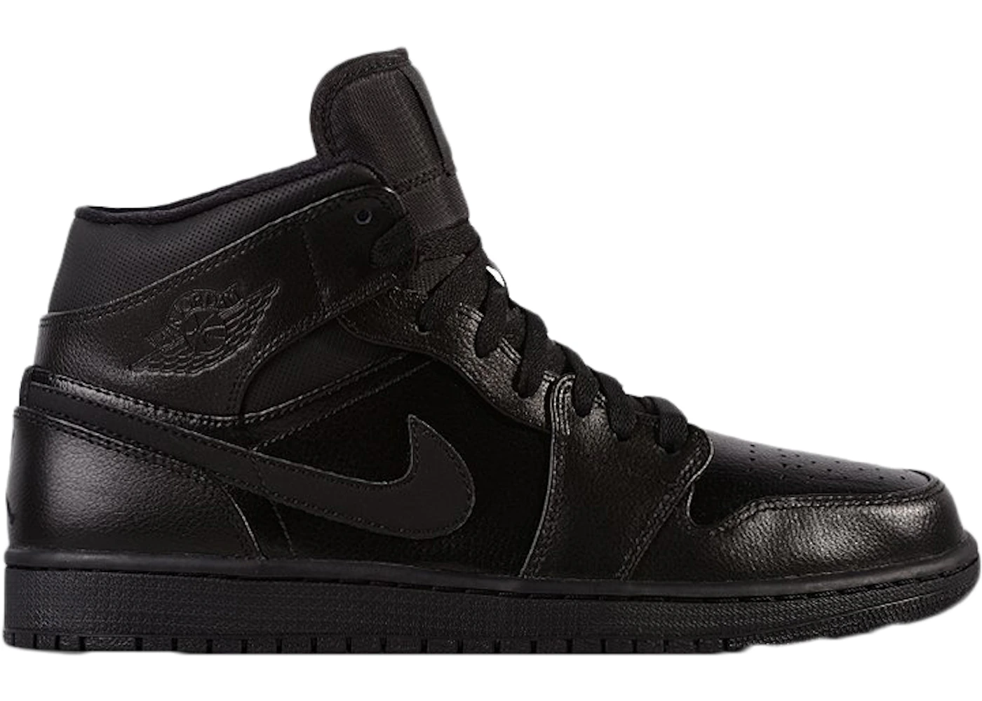 Jordan 1 Retro Mid Black Men's - 554724-030