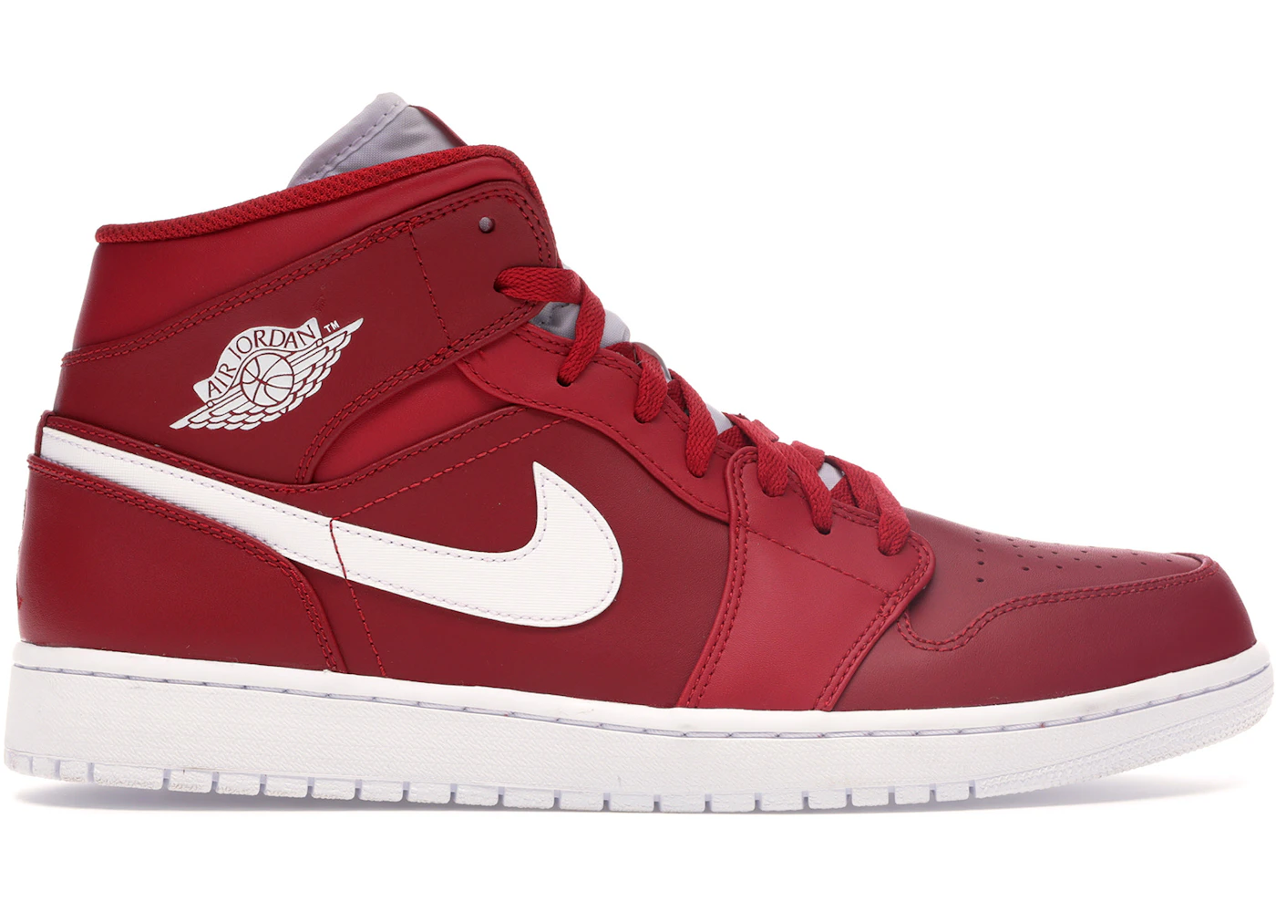 Jordan 1 Retro Mid Gym Red White Men's - 554724-600