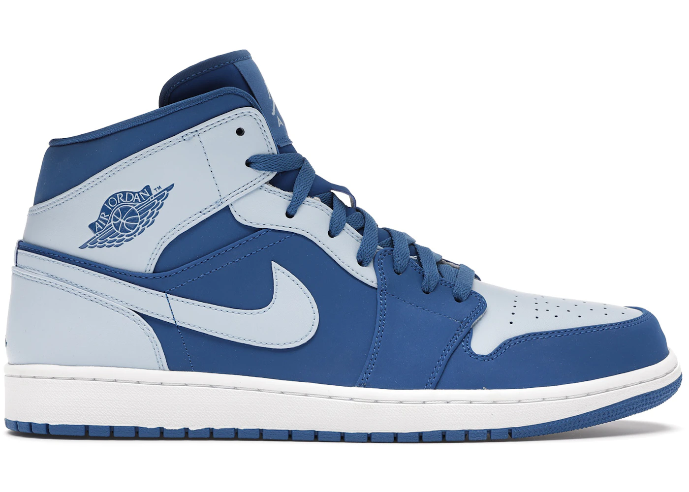 Jordan 1 Retro Mid Team Royal Ice Blue Men's - 554724- 400