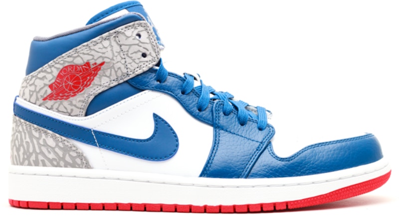 Jordan 1 Retro Mid True Blue Men's - 554724-107